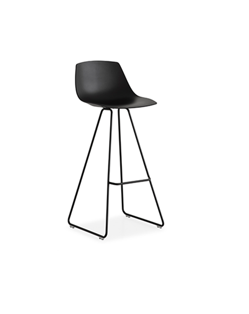 Miunn Sled Stool | Dark Oak/Black
